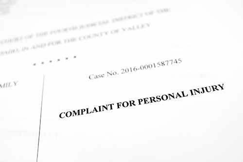 This image shows a personal injury claim document. A Garden City pedestrian accident lawyer will help you navigate the process of obtaining compensation.