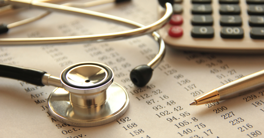 Medical Bills with a stethoscope