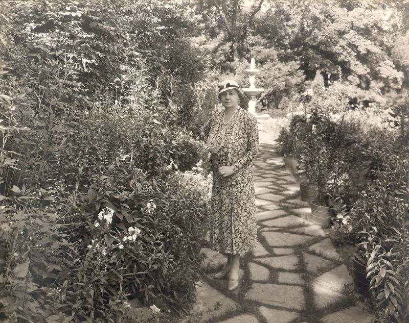 Mrs. Grace Millard Knox In Her Garden
