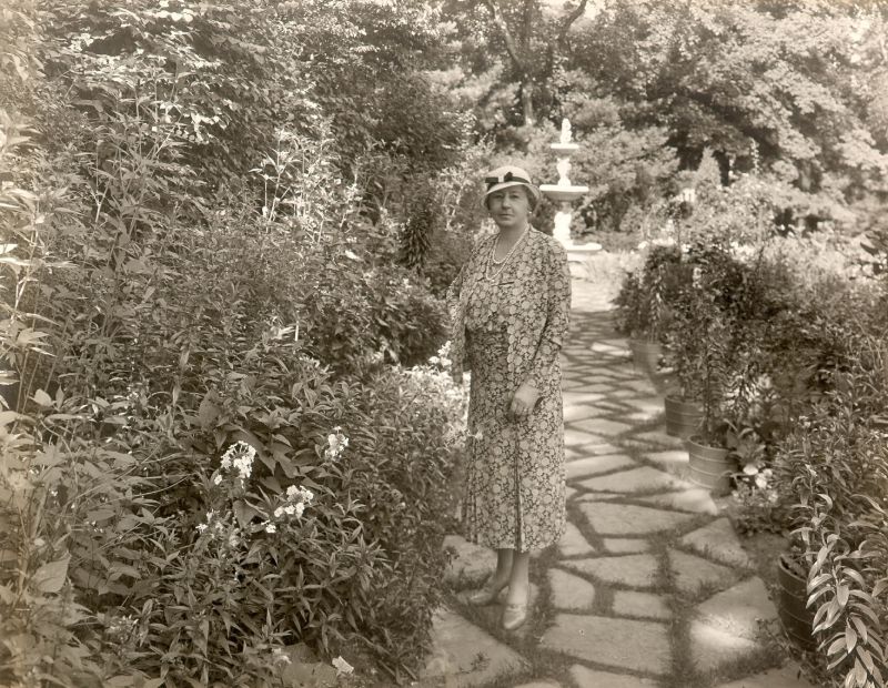 Mrs. Grace Millard Knox In Her Garden