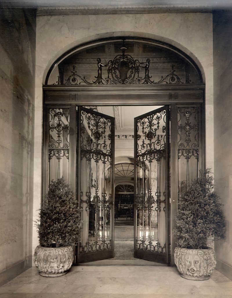 Marble and Iron Main Entrance To The Mansion