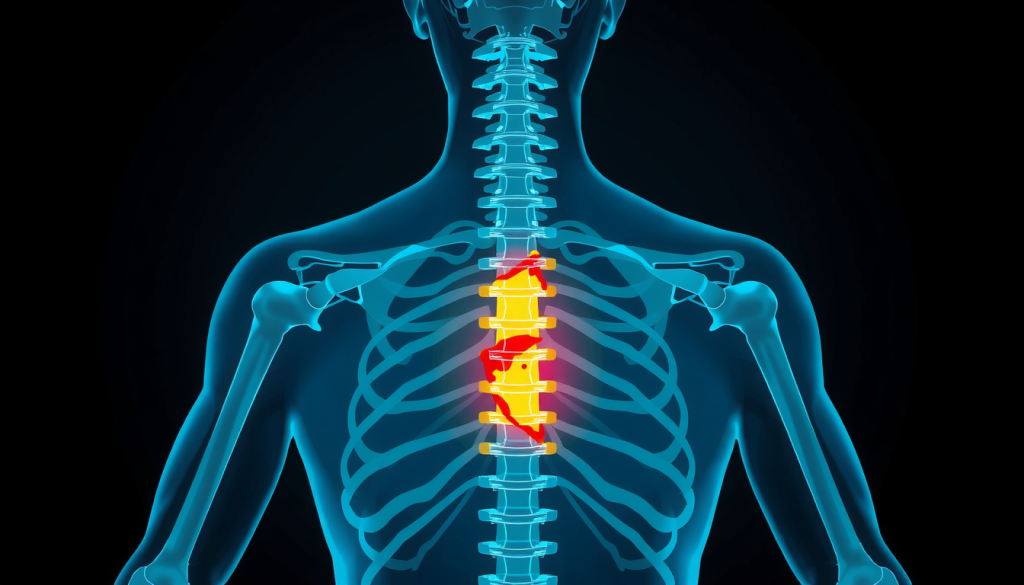 illustration showcasing a spinal cord injury