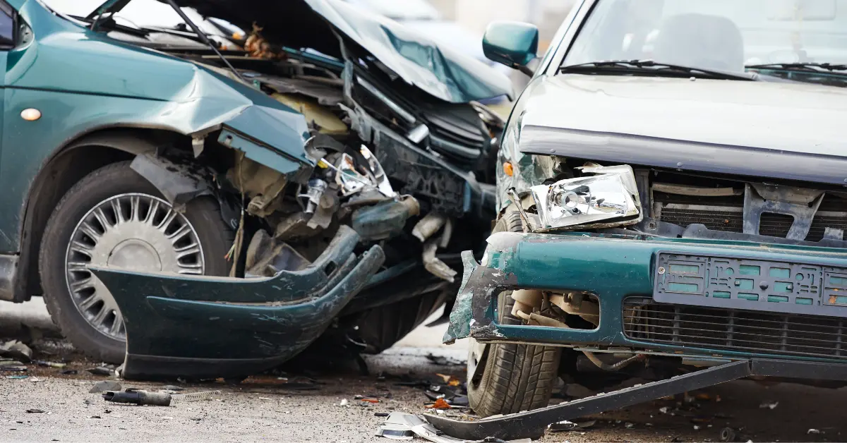Car crashing into another car