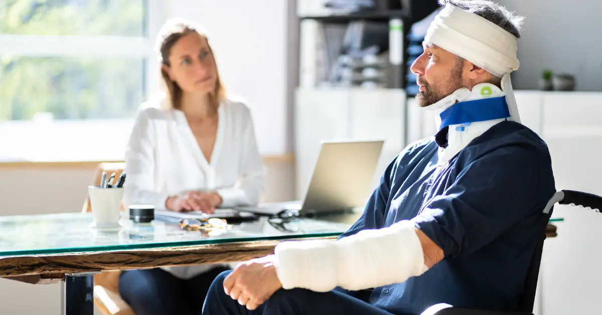 Injury Victim Meeting With Personal Injury Attorney