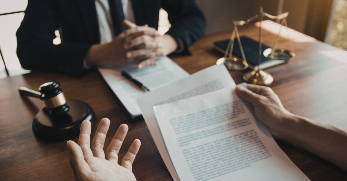 Attorney explains key personal injury legal terms to client