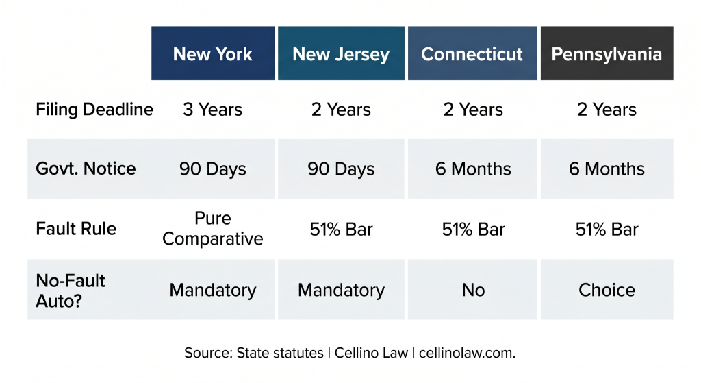 Personal Injury Law in New York, New Jersey, Connecticut, and Pennsylvania Personal Injury Law in New York, New Jersey, Connecticut, and Pennsylvania