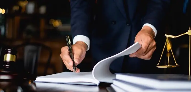 A NY construction accident lawyer reviewing details for an injury claim.