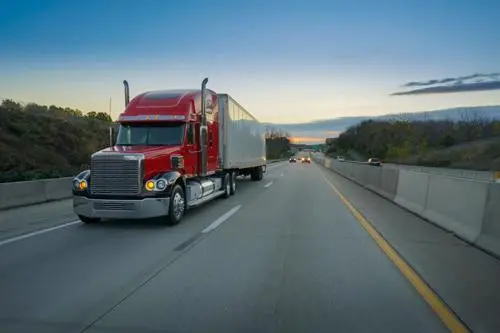 Rochester, NY Truck Accident Lawyer Photo of a tractor trailer on an interstate.
