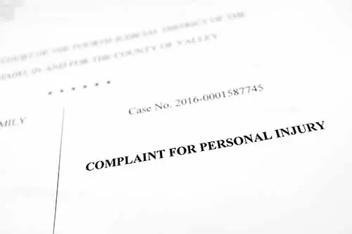 This image shows a personal injury claim document. A Garden City pedestrian accident lawyer will help you navigate the process of obtaining compensation.